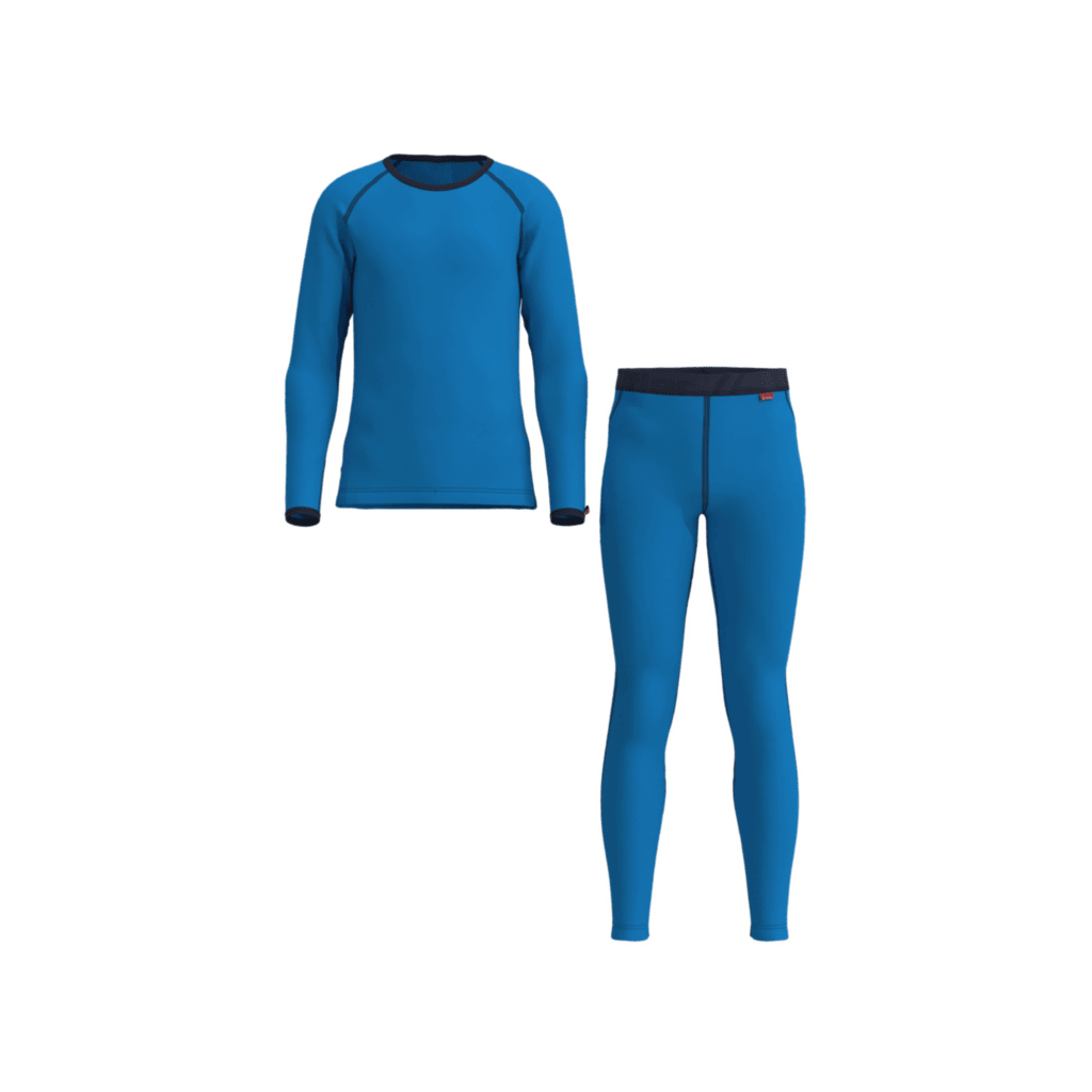 Löffler K SET LONG TRANSTEX warm Skiunterwäsche Set Kinder blau